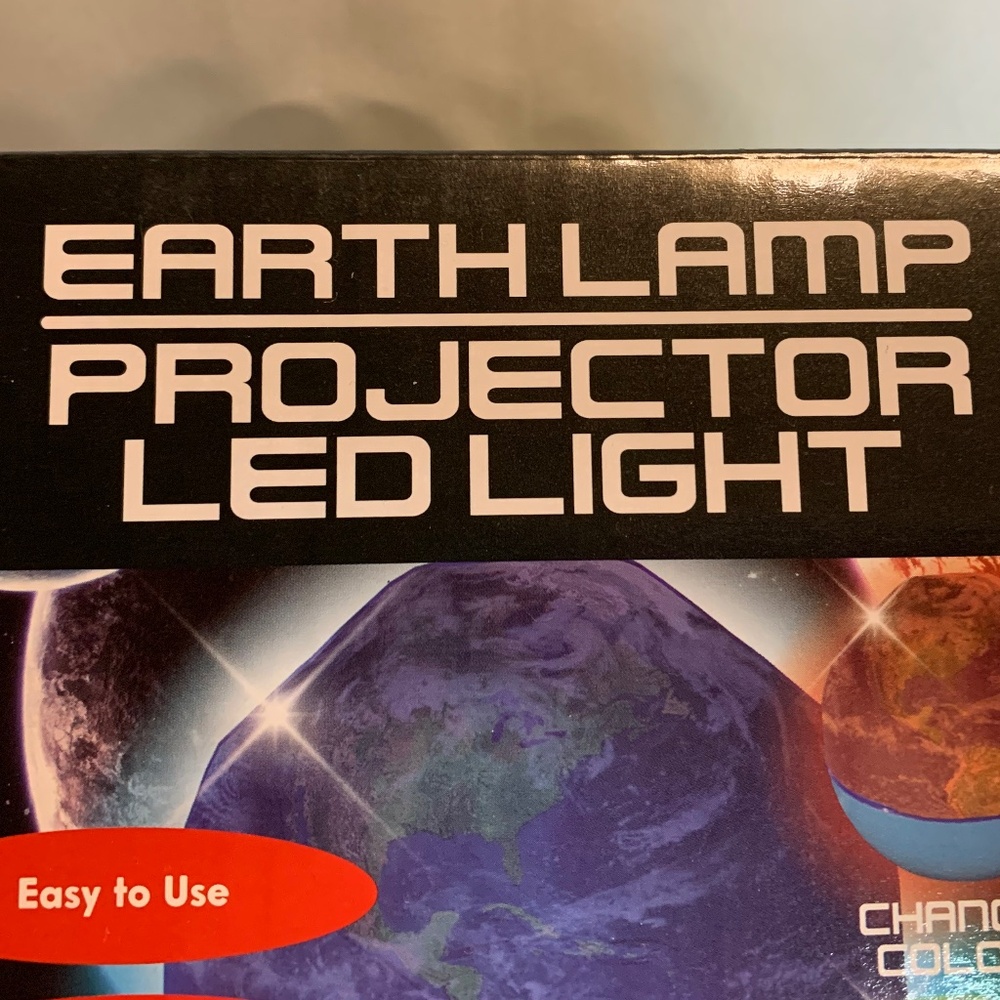 NIB! Earth Lamp Projector LED Color Changing Light! - Picture 2 of 7